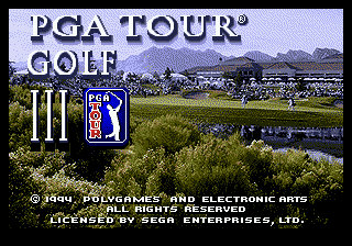 PGA Tour Golf III (USA, Europe) Title Screen